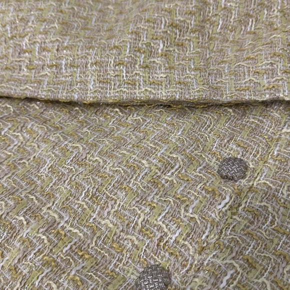 House of Harlow 1960 Yellow Tweed Skirt & Crop Top Set Size L NWT - Picture 8 of 9